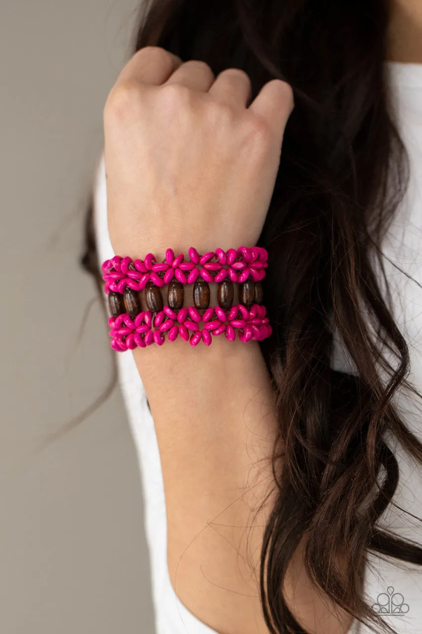 Bali Beach Retreat Pink Paparazzi Bracelet