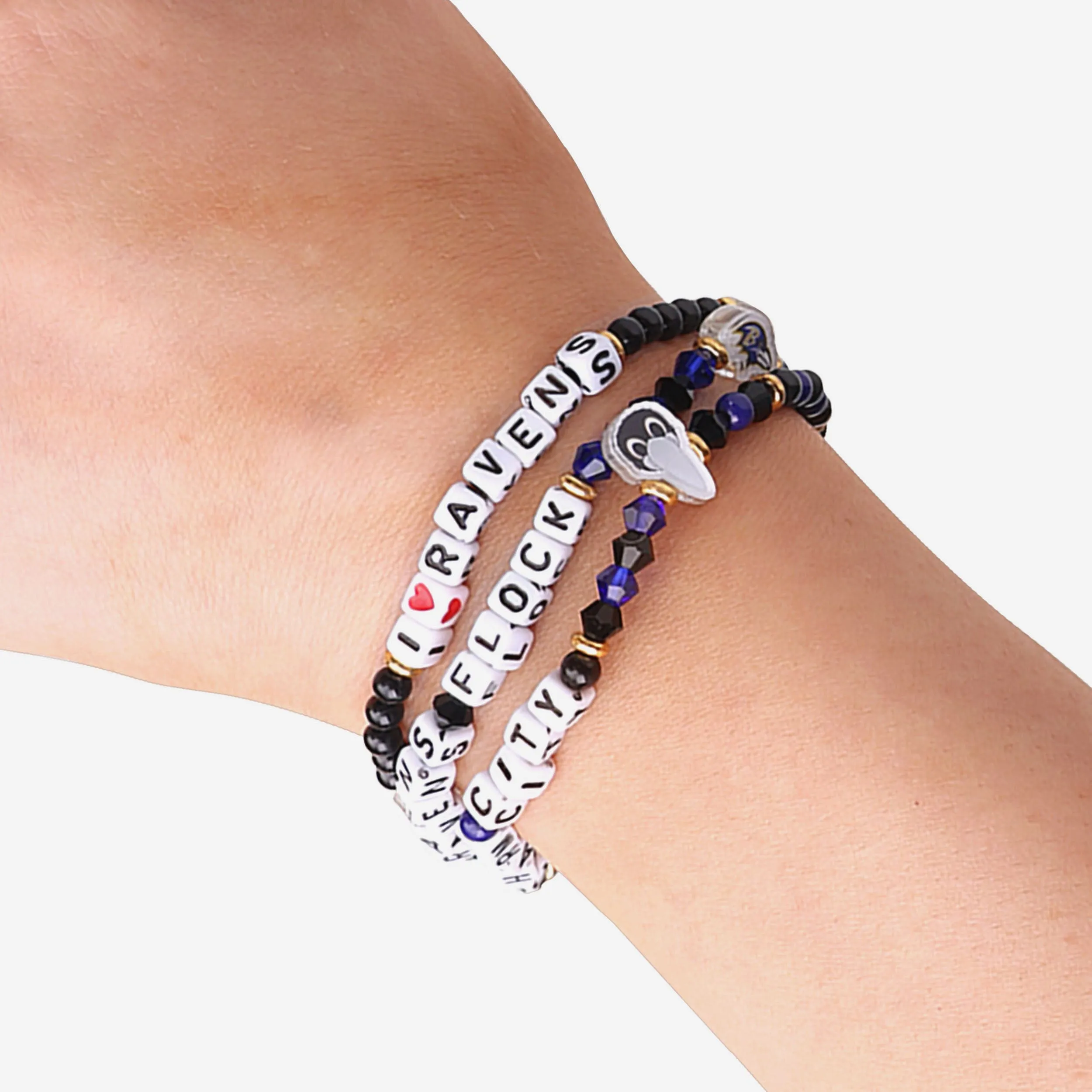 Baltimore Ravens 3 Pack Friendship Bracelet