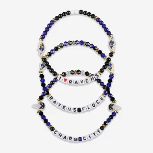 Baltimore Ravens 3 Pack Friendship Bracelet