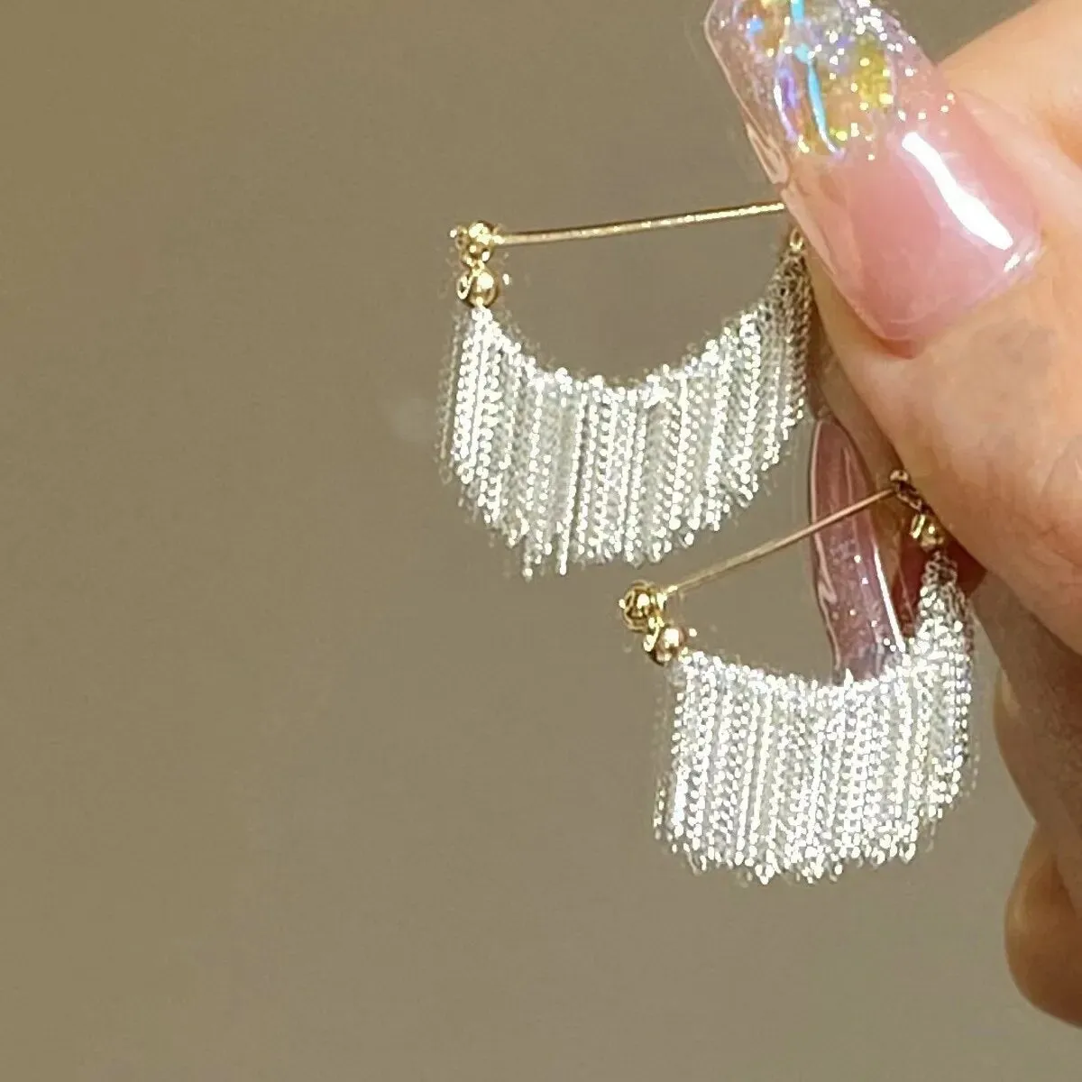 Bar and Tassel Drop Earrings
