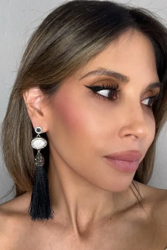 Baroque Pearl 925 Sterling Silver Tassel Earrings