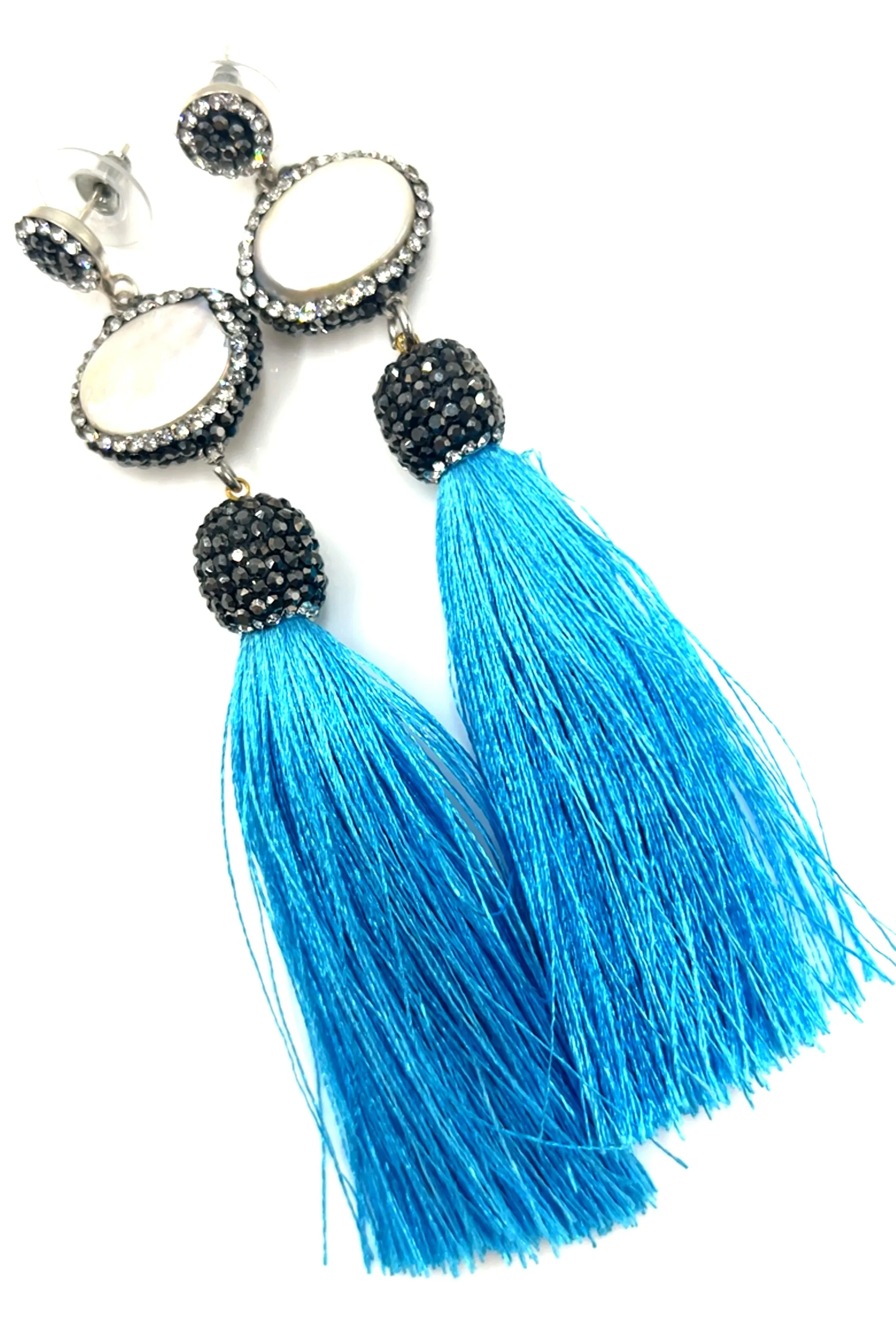 Baroque Pearl 925 Sterling Silver Tassel Earrings