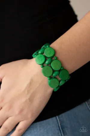 Beach Bravado Green Paparazzi Bracelet