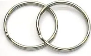 Beaver Pair Of Large Diameter Stainless Split Rings