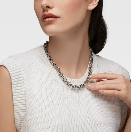 Birks Muse 19-Inch Silver Chain Necklace