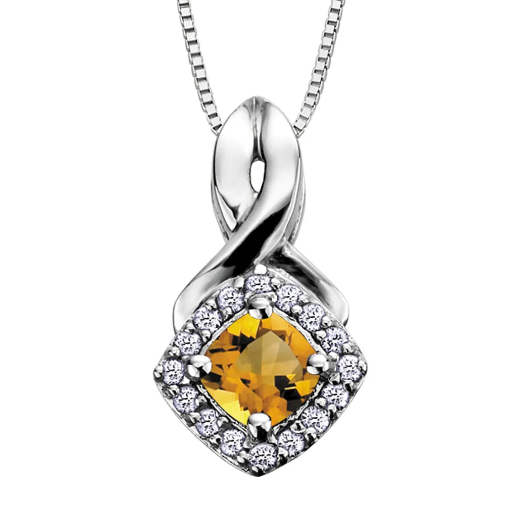 Birthstone and Diamond Pendants