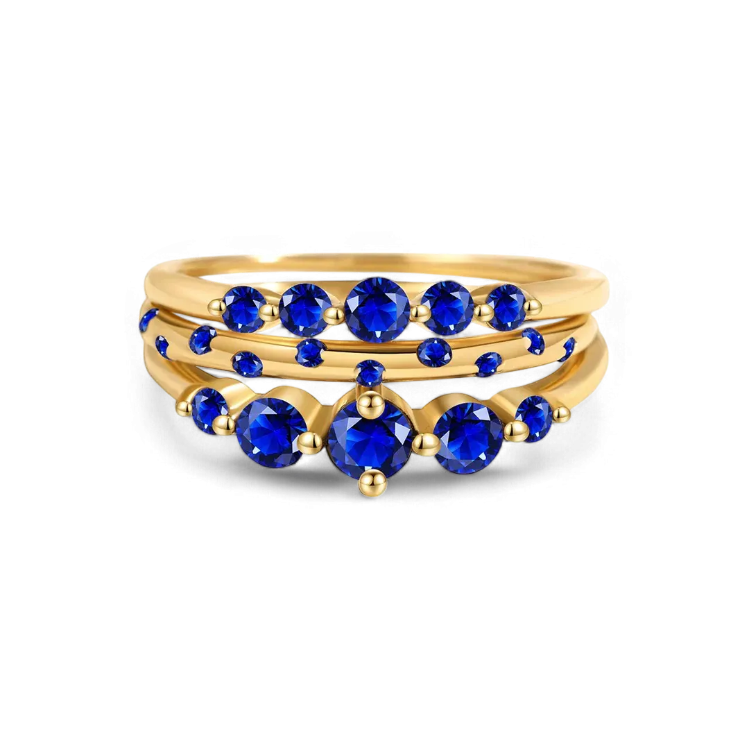 Birthstone Stacking Ring Set