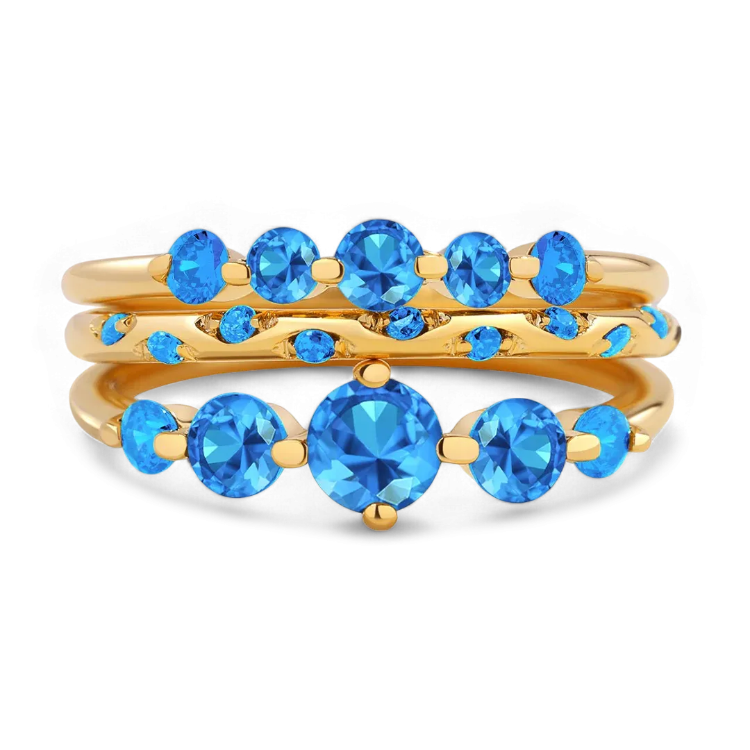 Birthstone Stacking Ring Set