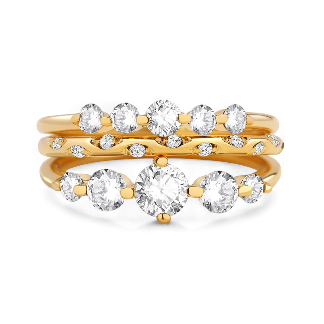 Birthstone Stacking Ring Set