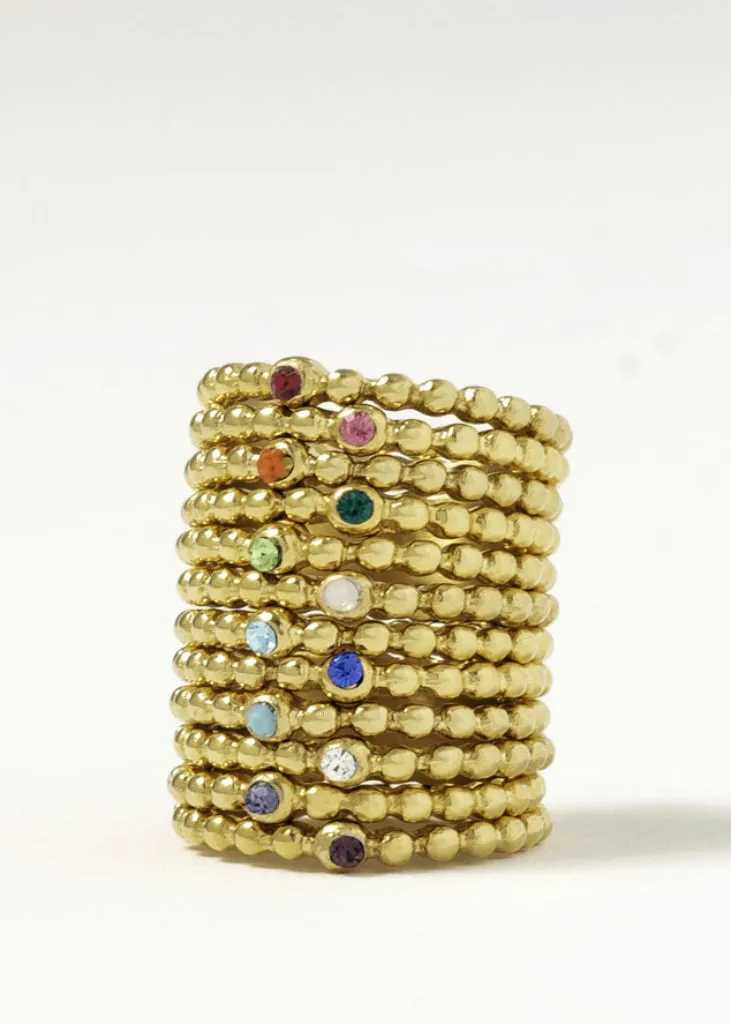 Birthstone Stacking Ring