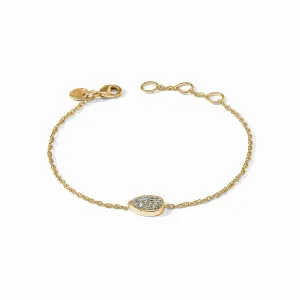 Birthstone Teardrop Delicate Bracelet - Aquamarine - March
