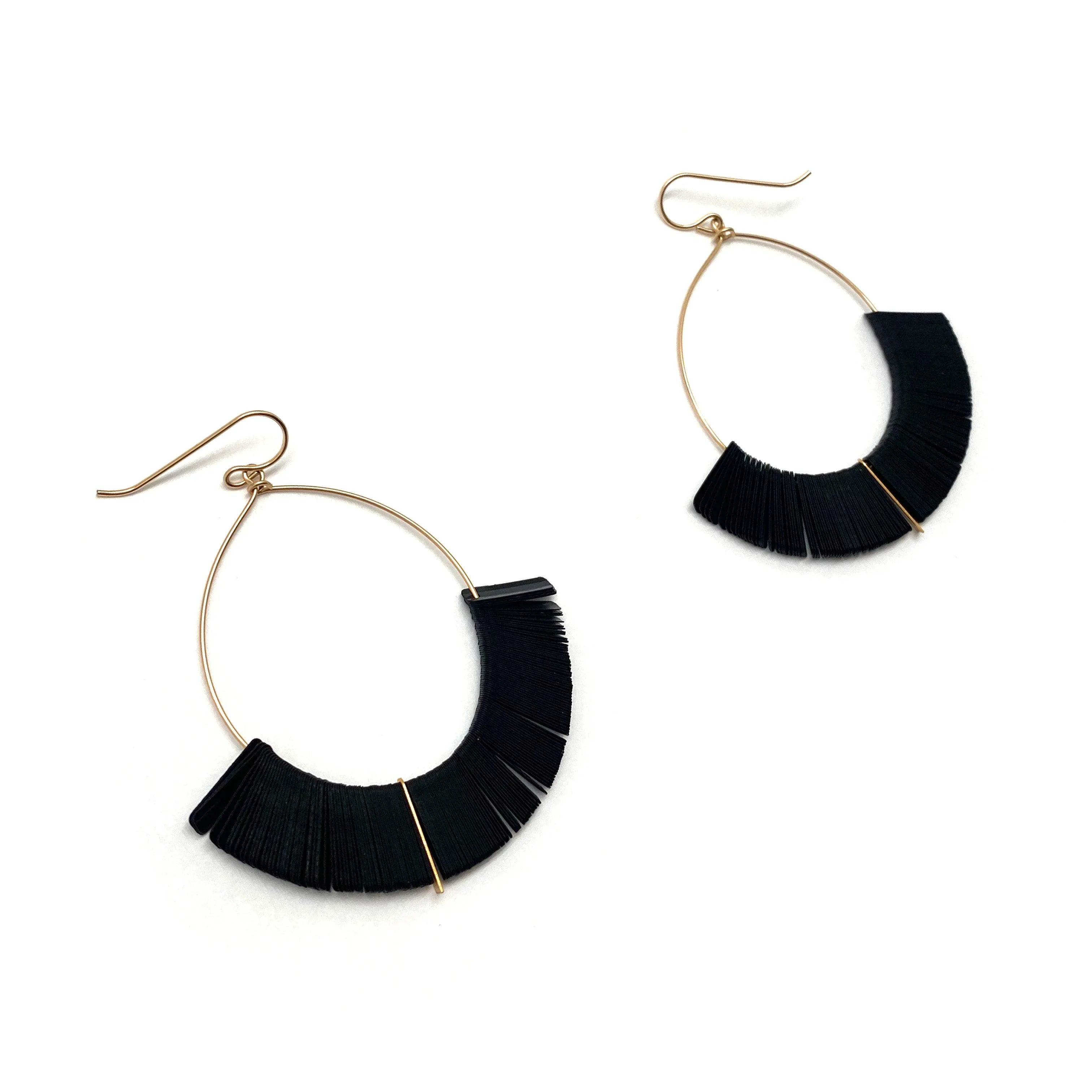 Black Tassel Sequin Earrings