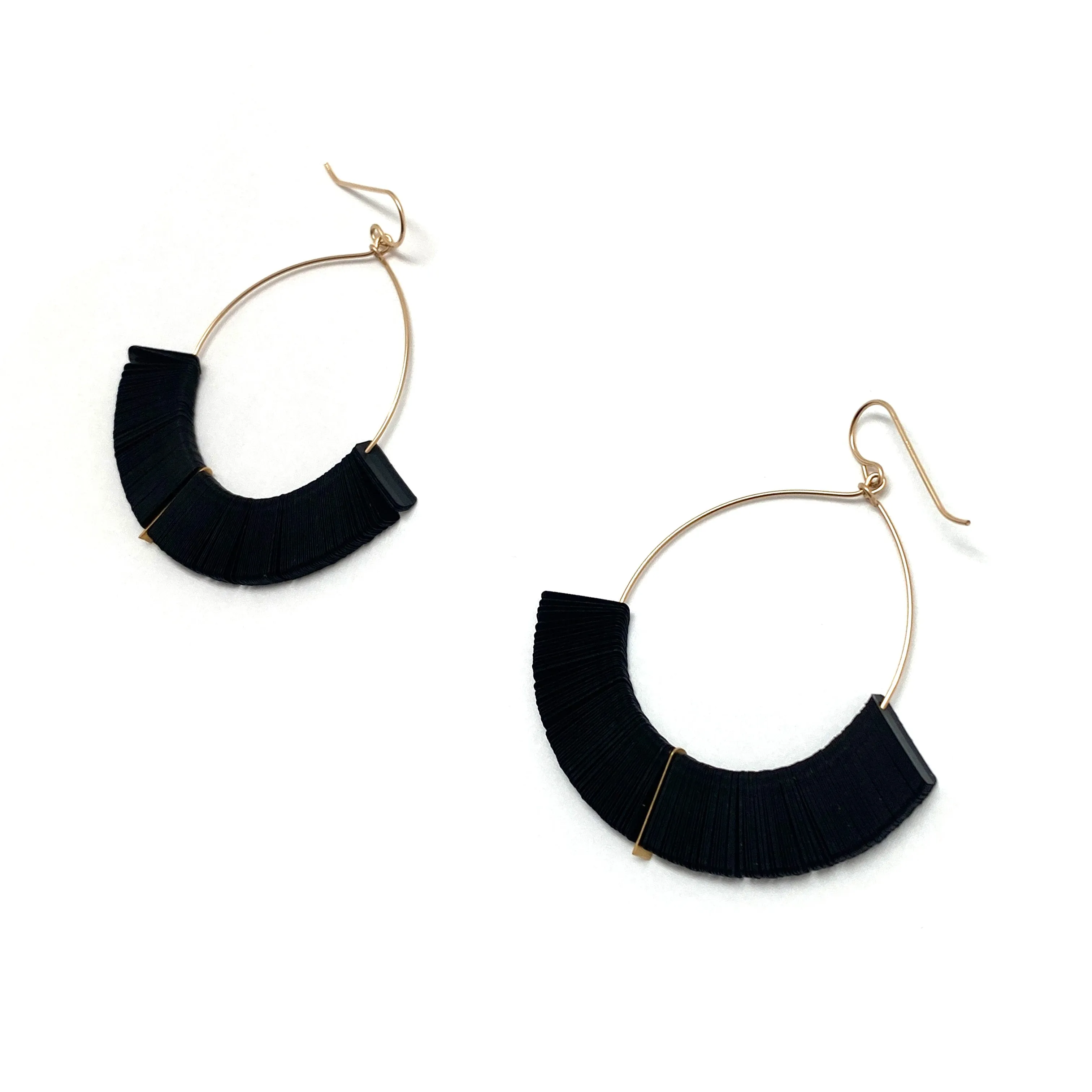 Black Tassel Sequin Earrings