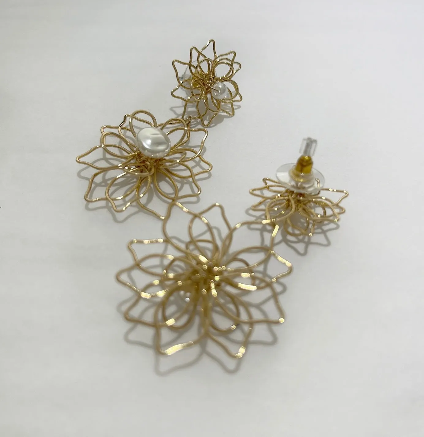 Bloomed for You Gold Drop Earrings