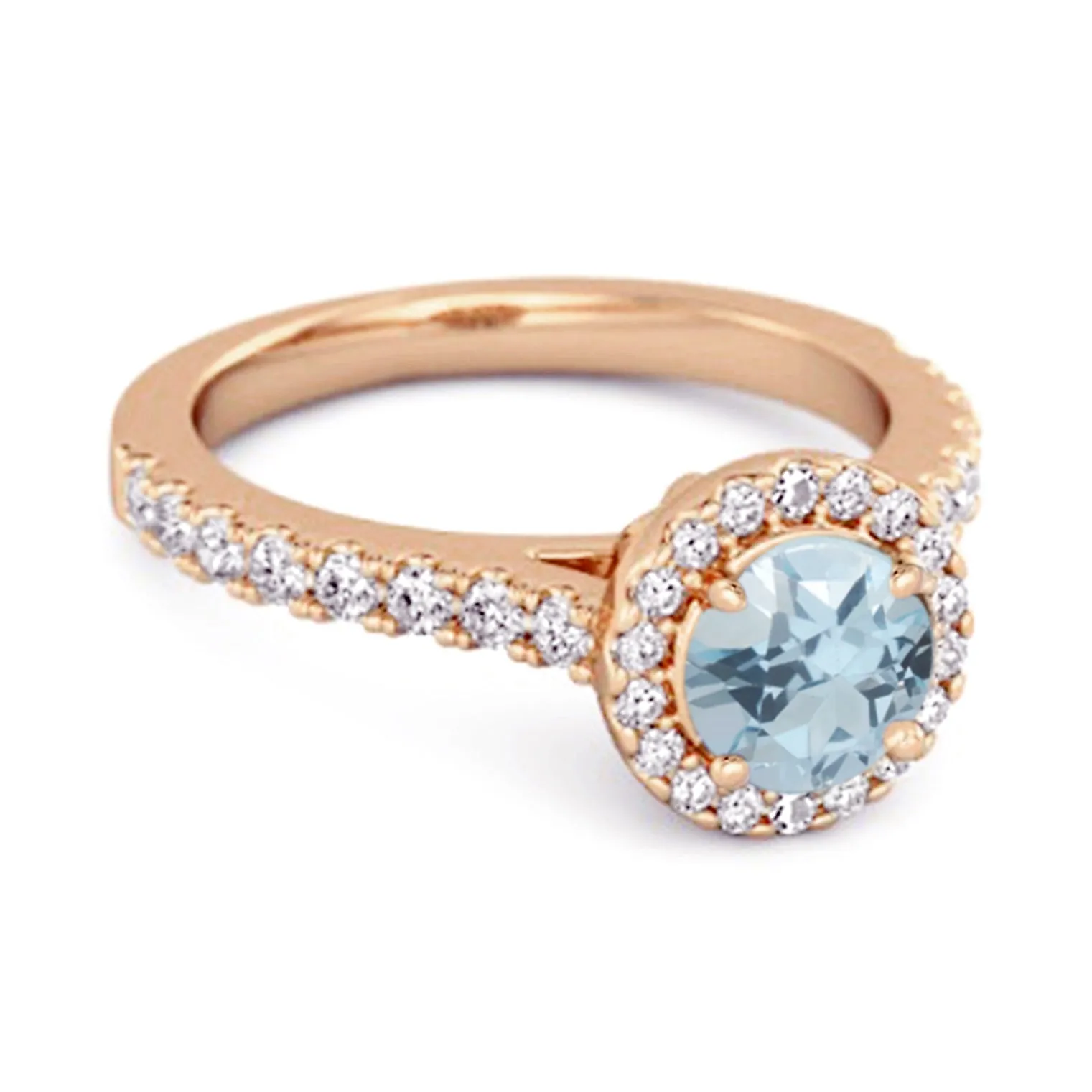 Blue Topaz Birthstone 925 Sterling Silver Solitaire Accents Ring