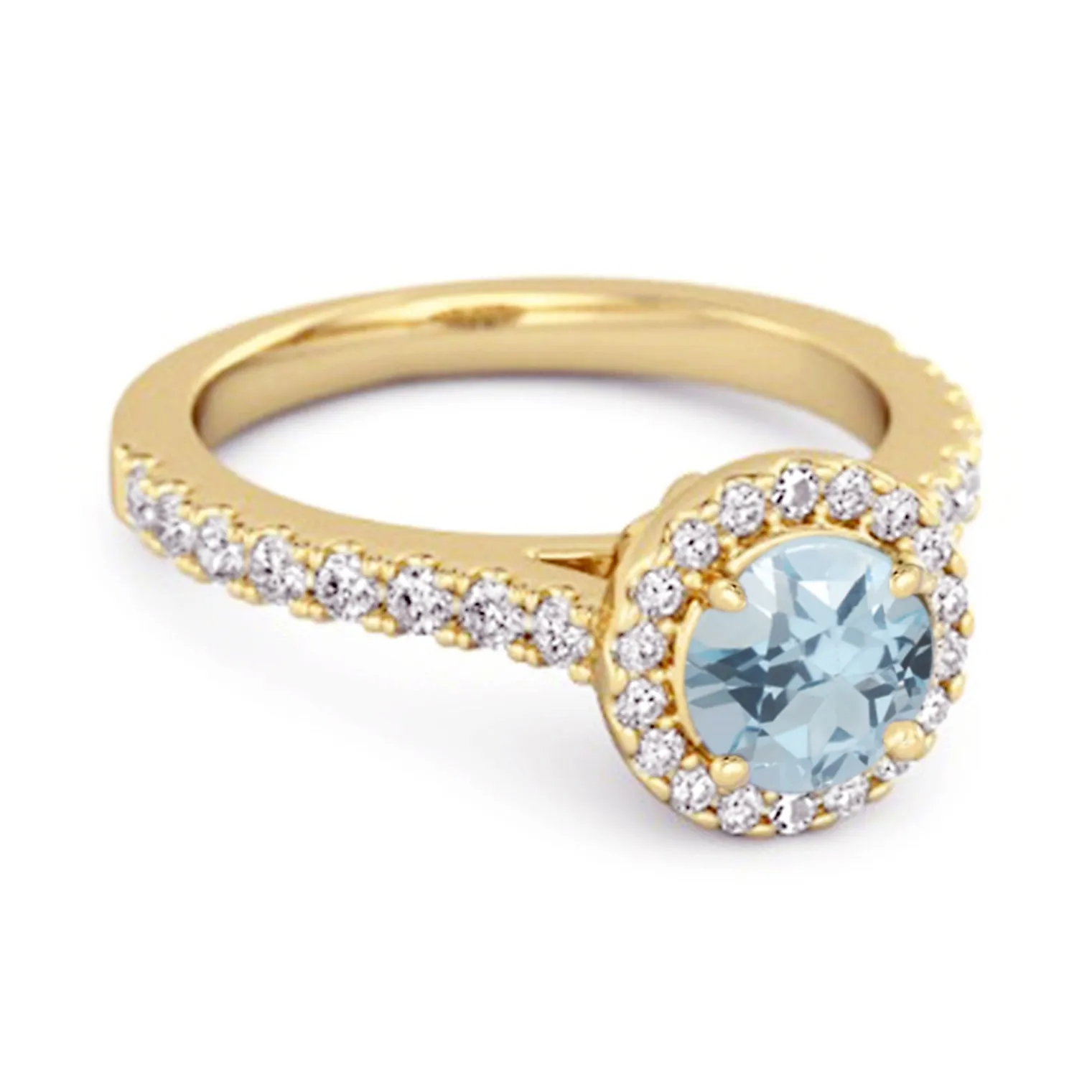Blue Topaz Birthstone 925 Sterling Silver Solitaire Accents Ring