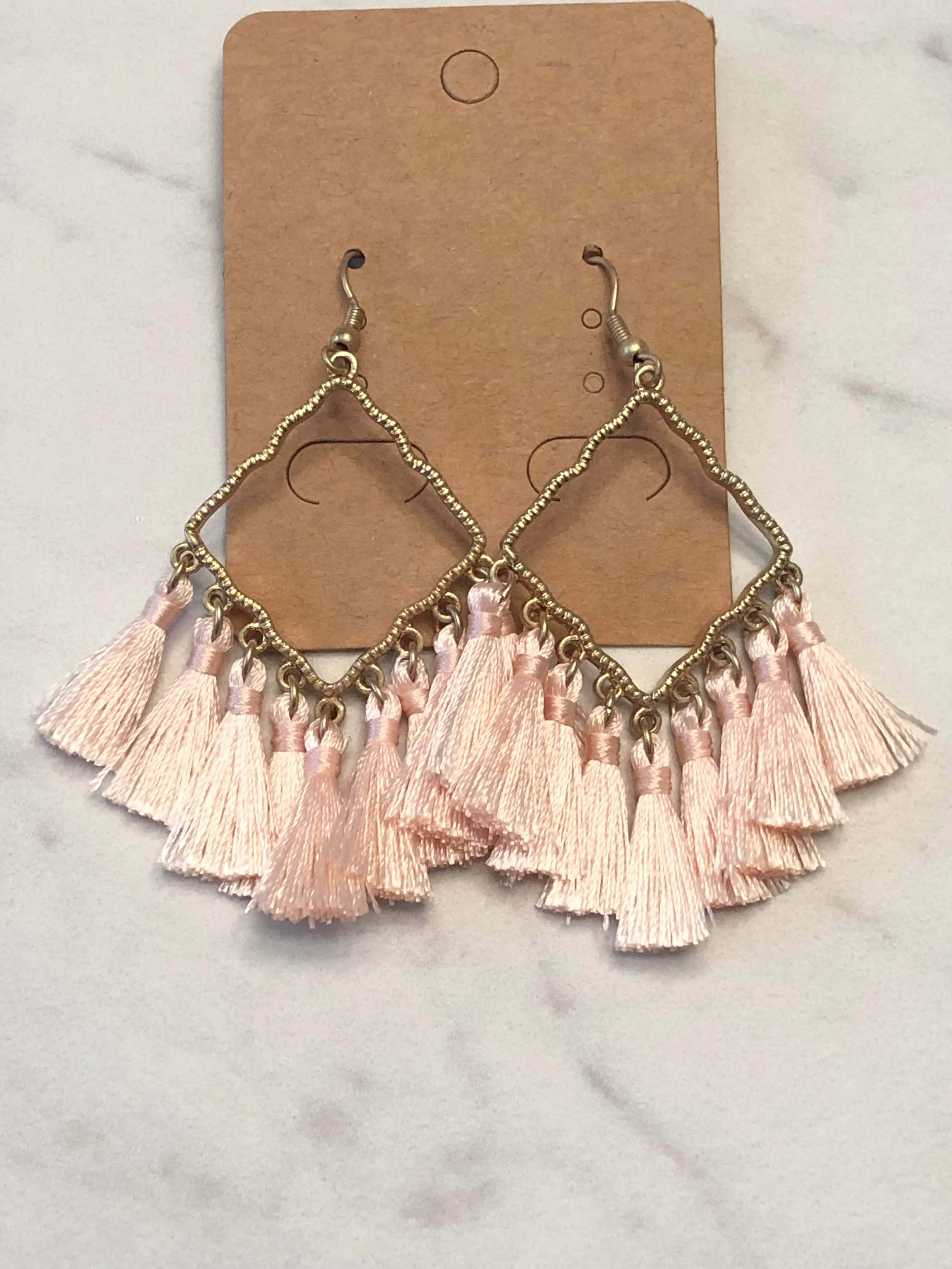 Blush Tassel Earrings