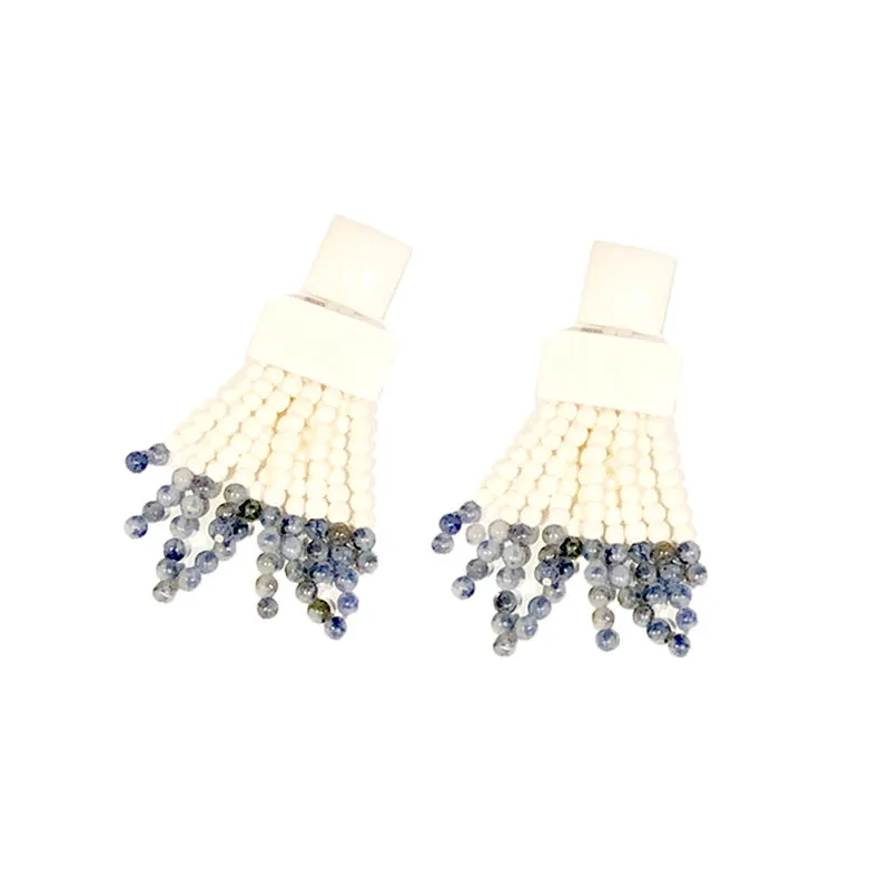 Bone and Lapis Earrings