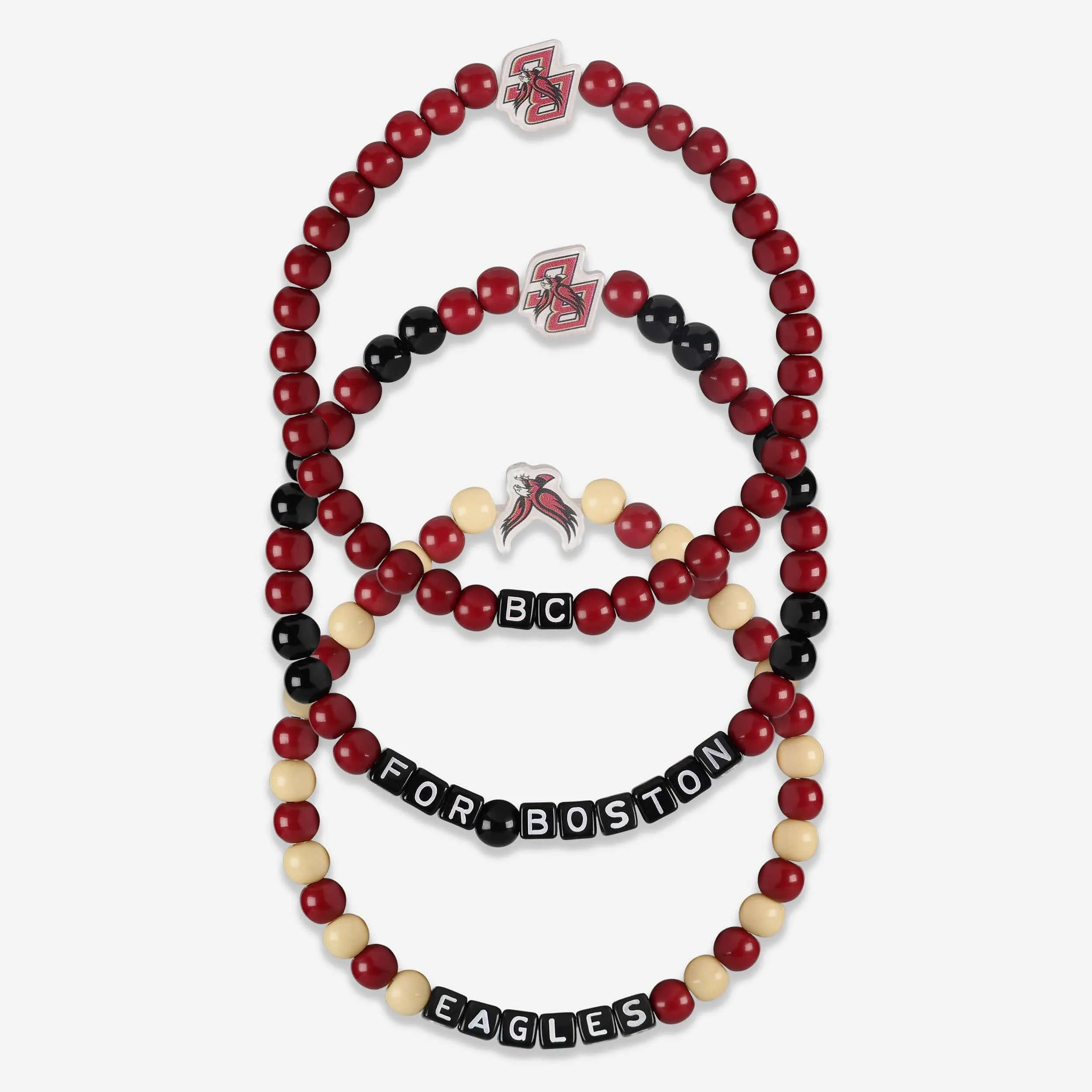Boston College Eagles 3 Pack Beaded Friendship Bracelet