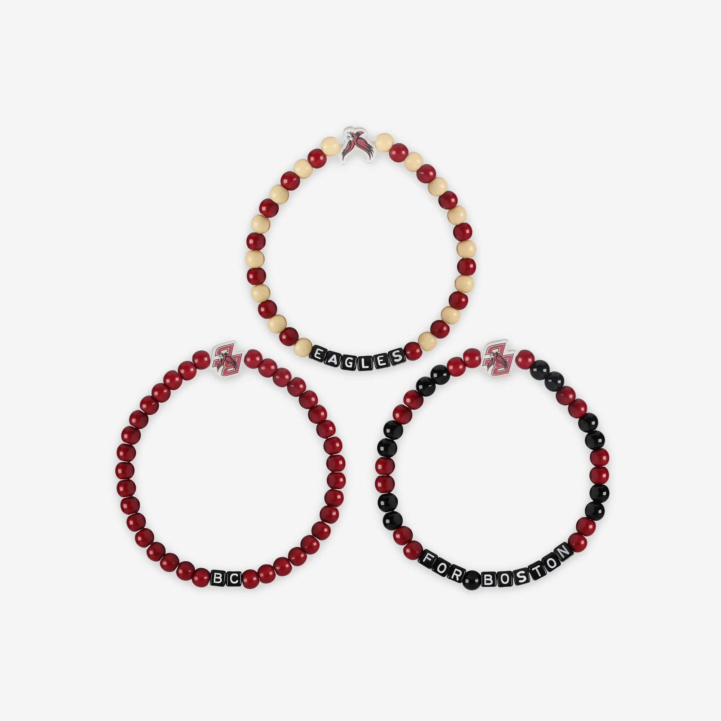 Boston College Eagles 3 Pack Beaded Friendship Bracelet