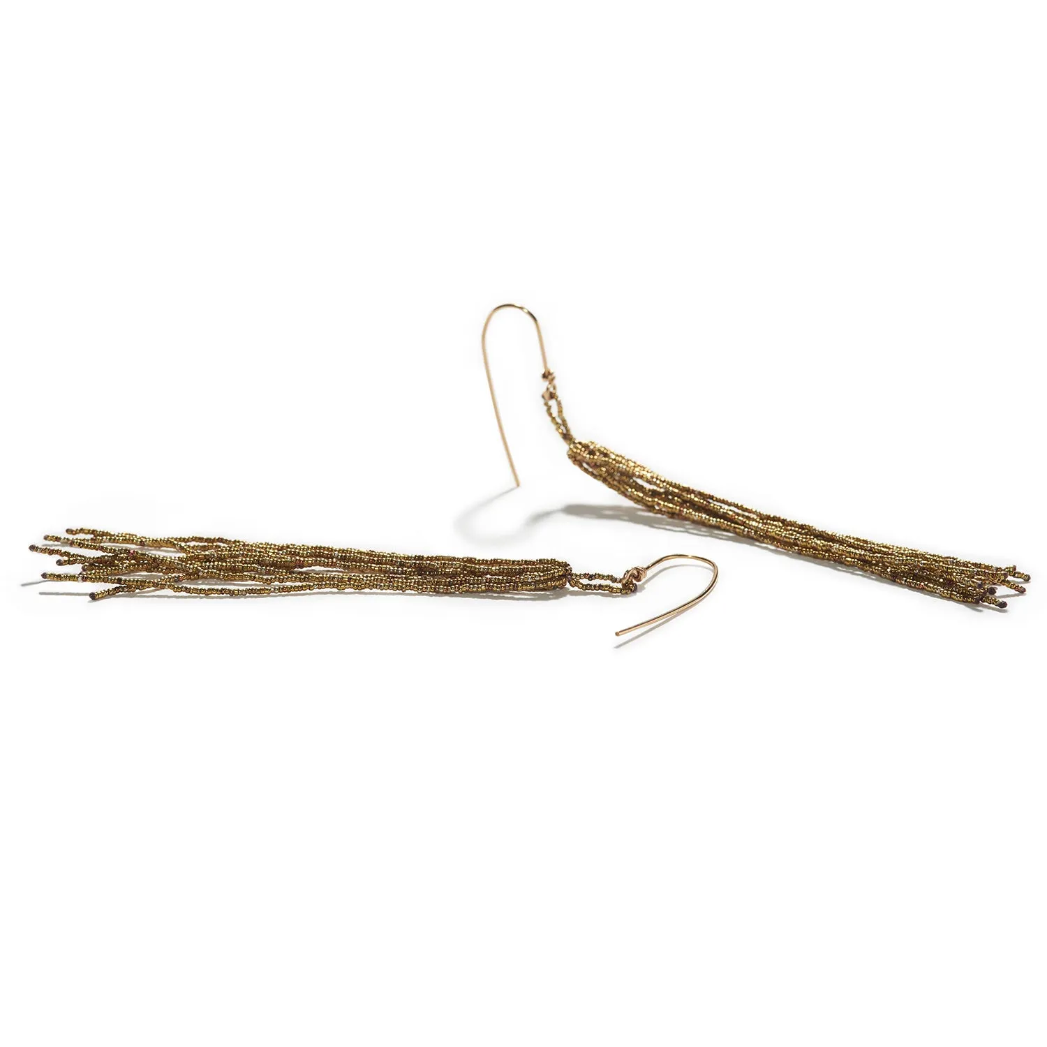 Brass Tassel Earrings