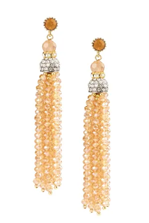 Bridal Crystal Beaded Tassel E