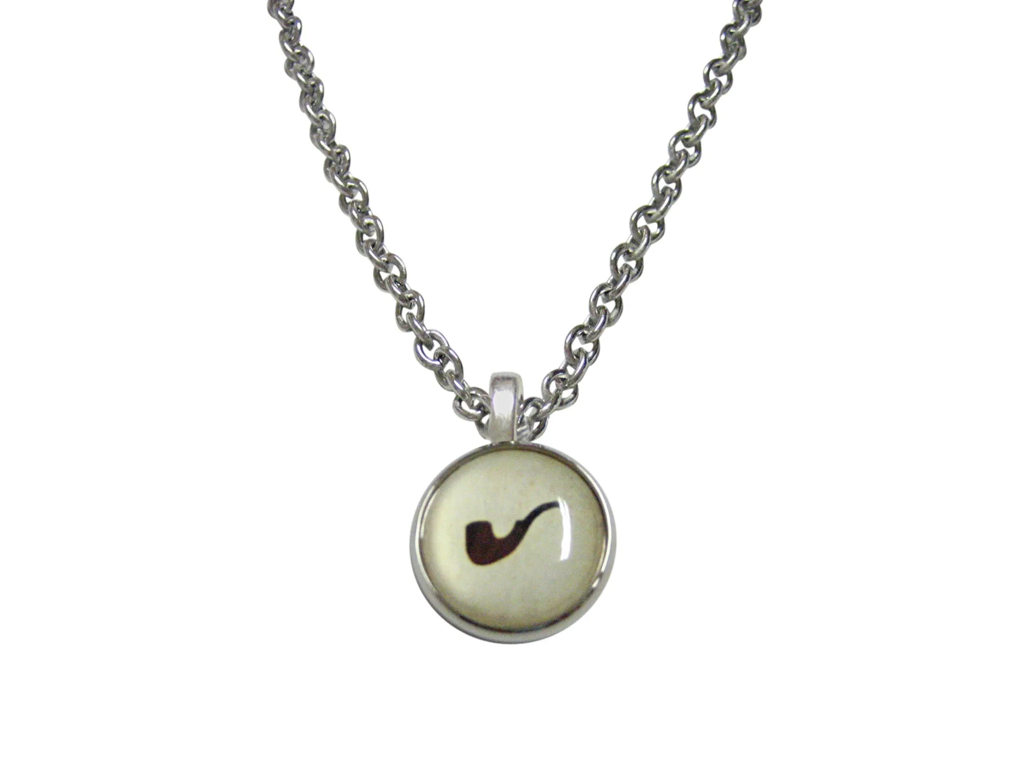 Brown Smoking Pipe Design Necklace