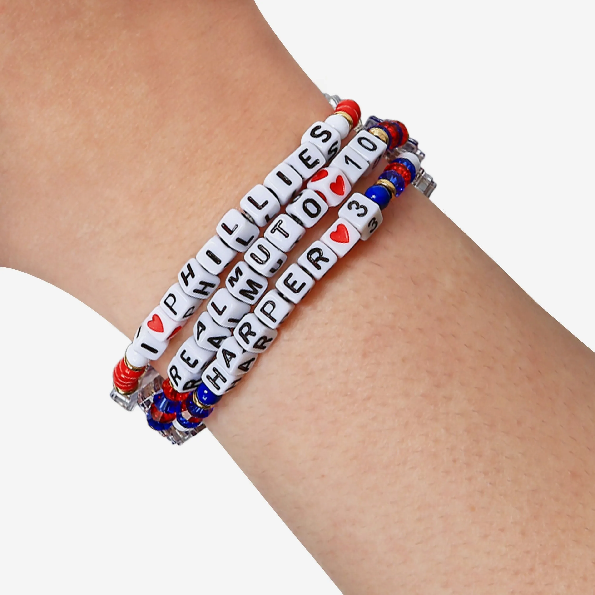 Bryce Harper & JT Realmuto Philadelphia Phillies 3 Pack Player Friendship Bracelet
