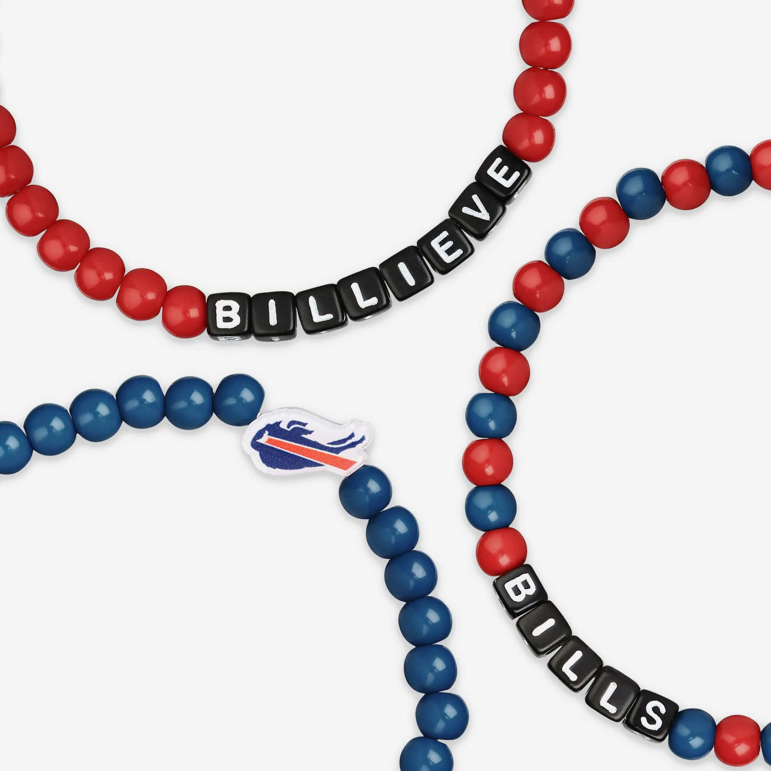 Buffalo Bills 3 Pack Beaded Friendship Bracelet