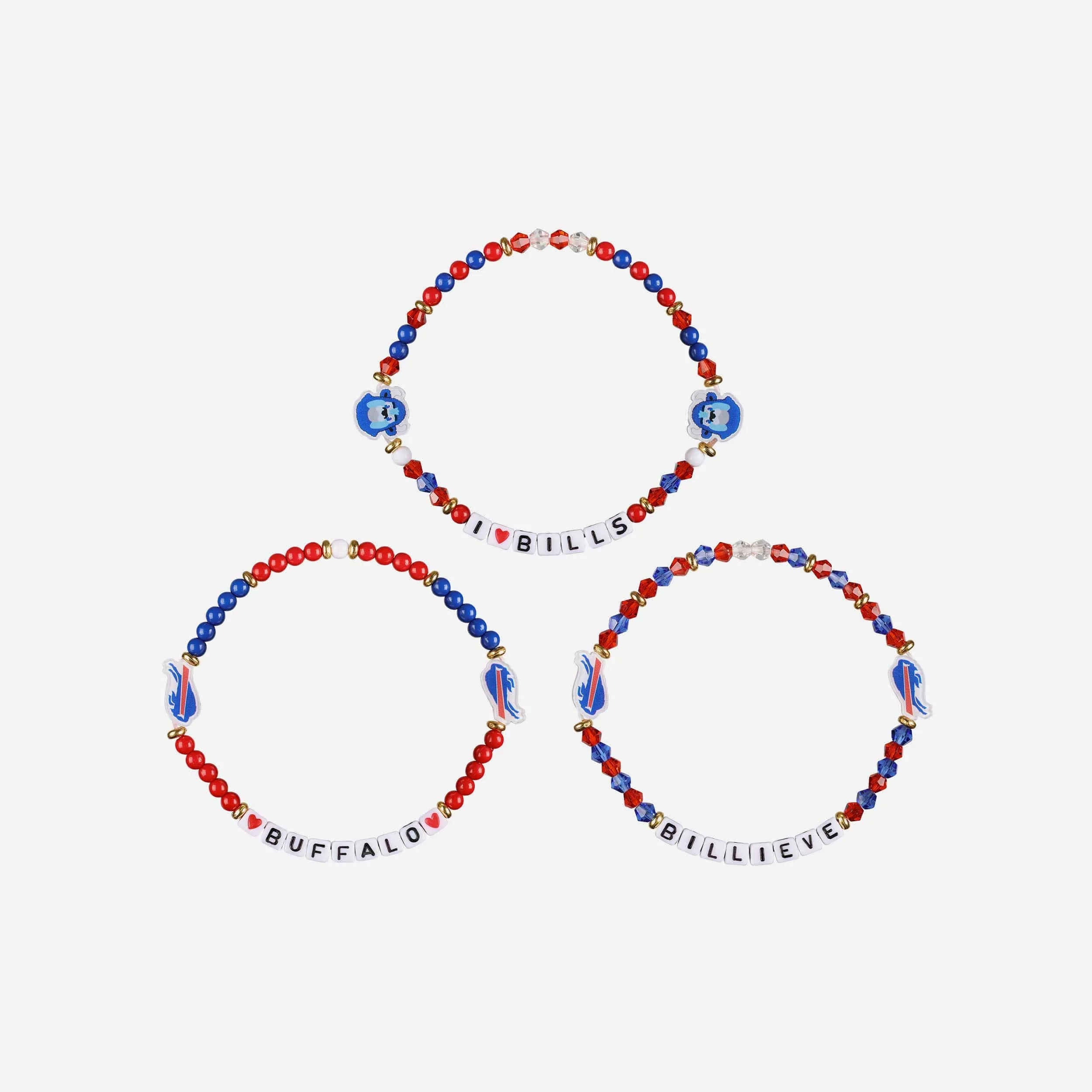 Buffalo Bills 3 Pack Friendship Bracelet