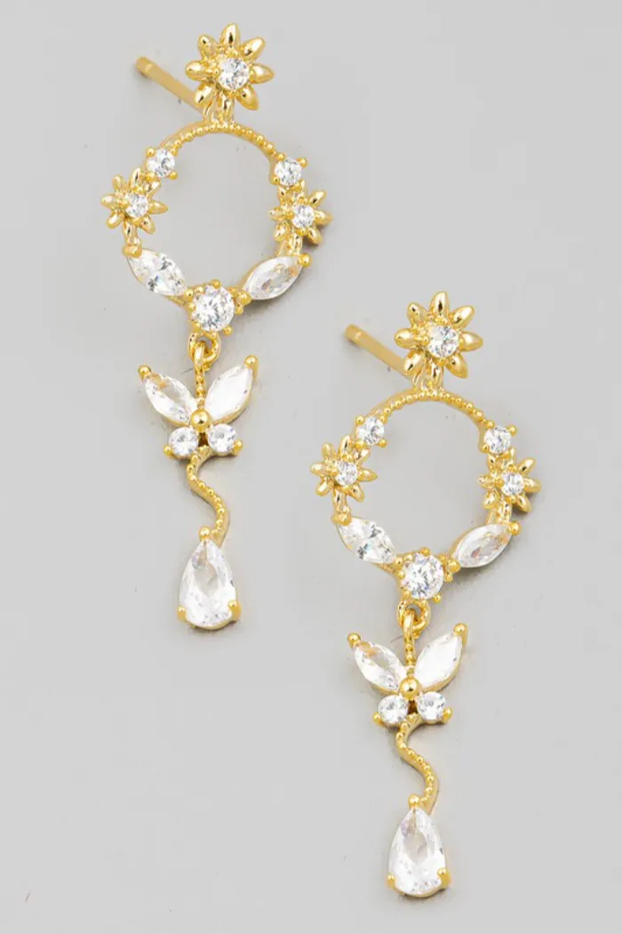 Butterfly Teardrop Earrings