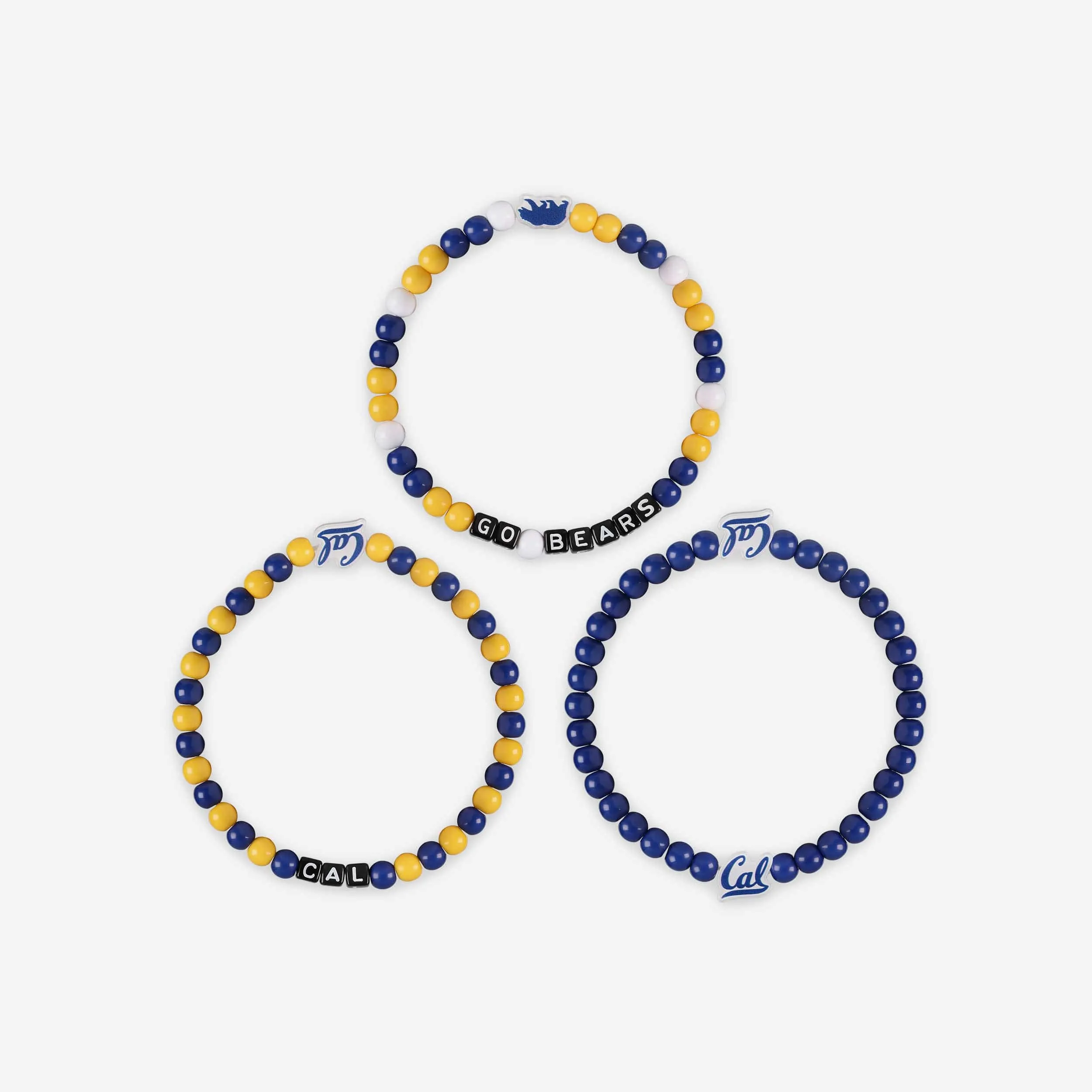 California Bears 3 Pack Beaded Friendship Bracelet