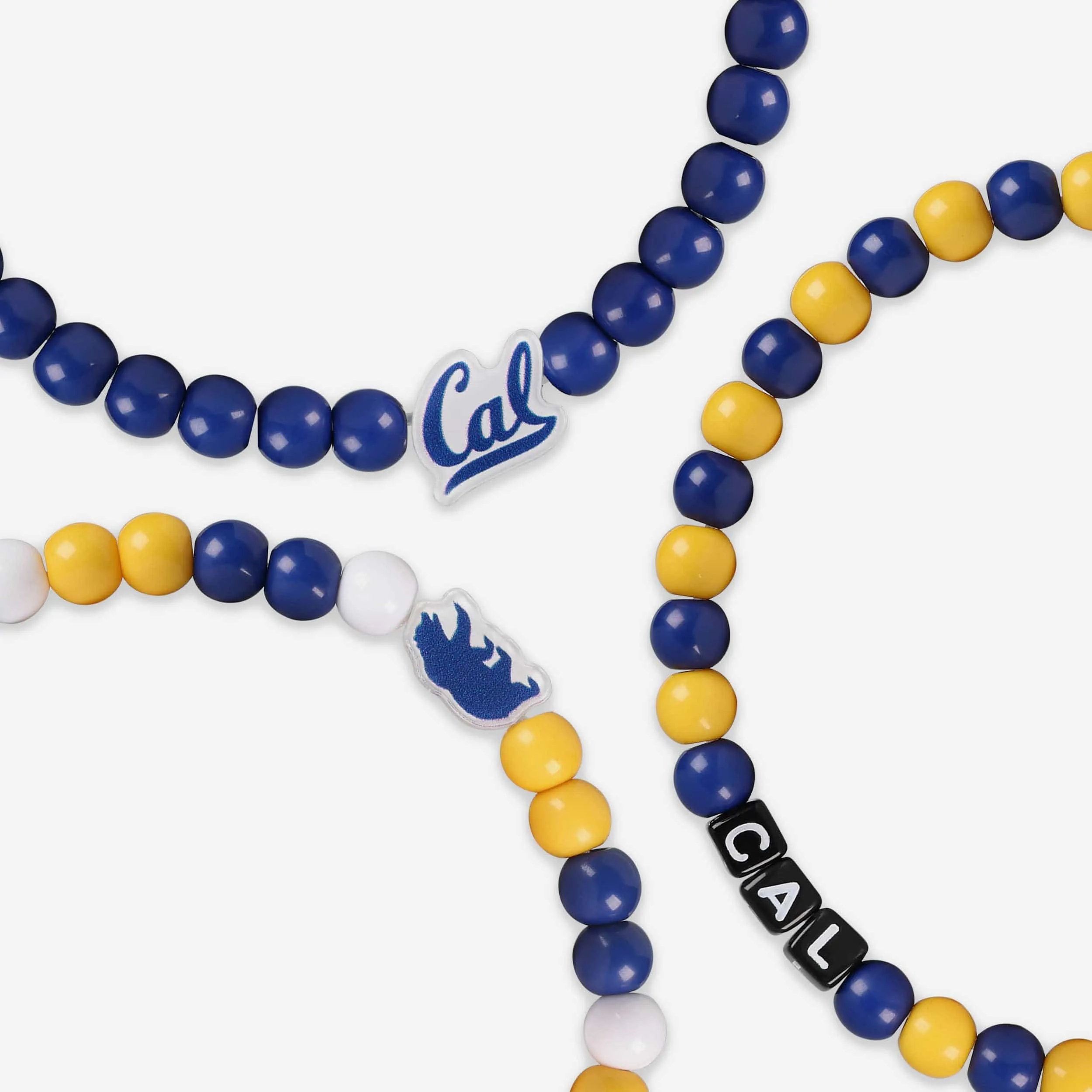 California Bears 3 Pack Beaded Friendship Bracelet