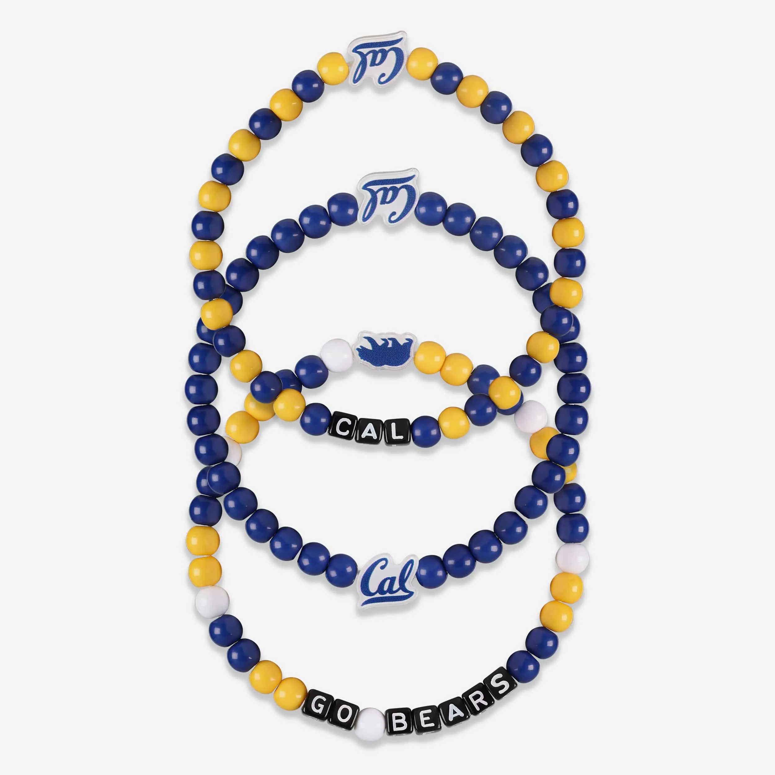 California Bears 3 Pack Beaded Friendship Bracelet