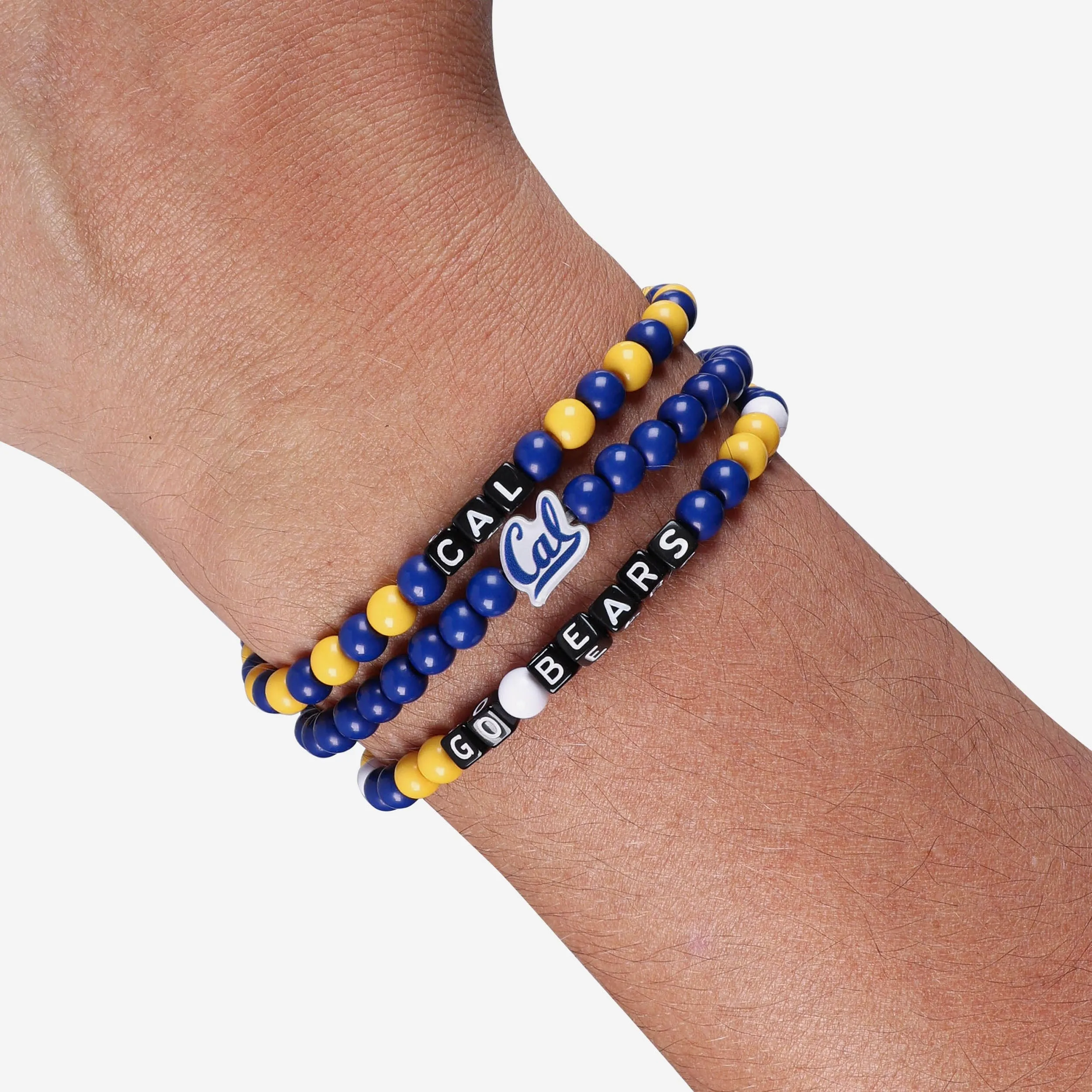 California Bears 3 Pack Beaded Friendship Bracelet