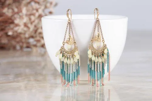 Candy color panache tassel drops