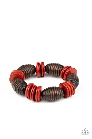 Caribbean Castaway  Red Bracelet