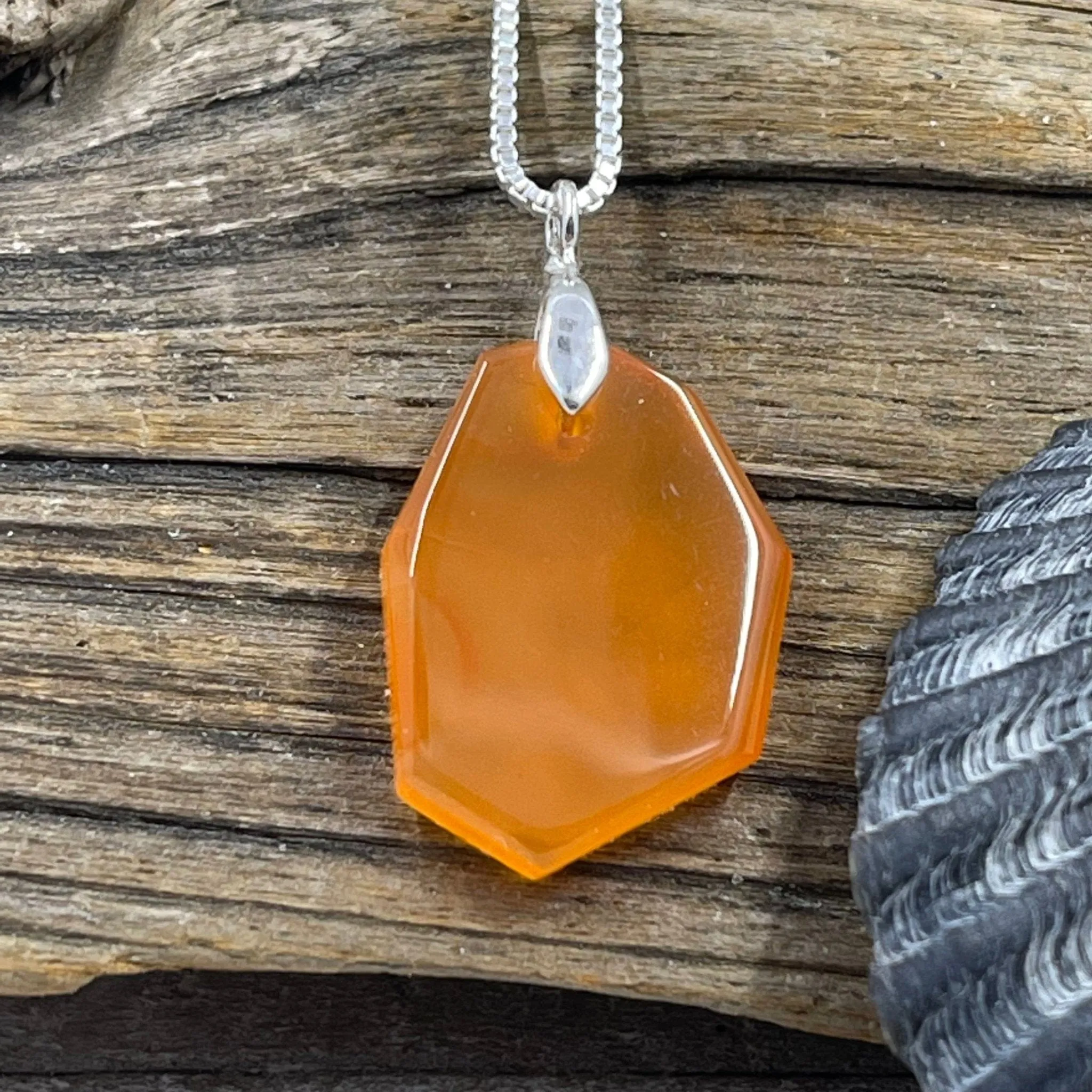 Carnelian Freeform Pendant