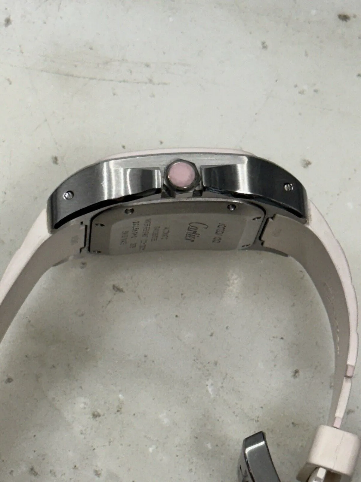 Cartier Santos 100 White Steel & Rubber 33mm W201229U2