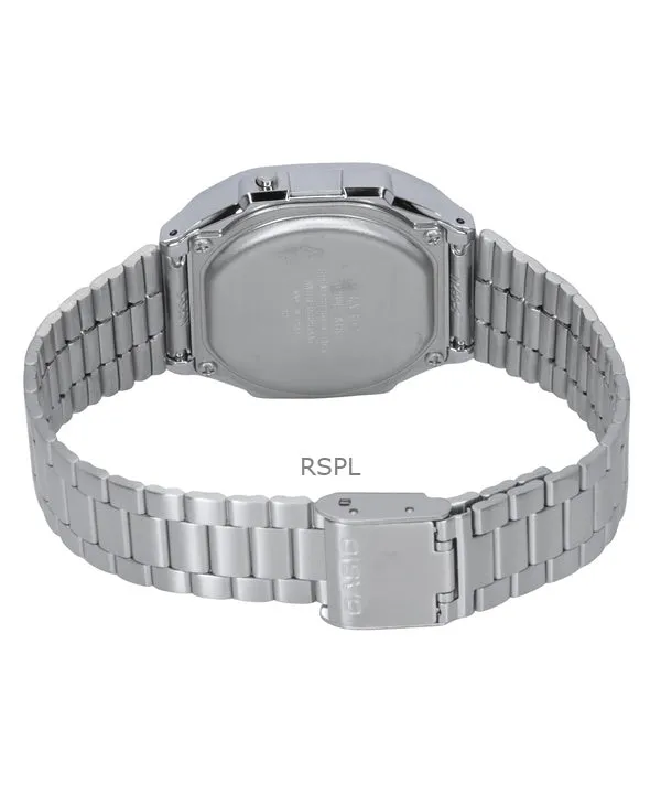 Casio Digital Alarm Chrono Stainless Steel A168WA-1WDF A168WA-1W Unisex Watch