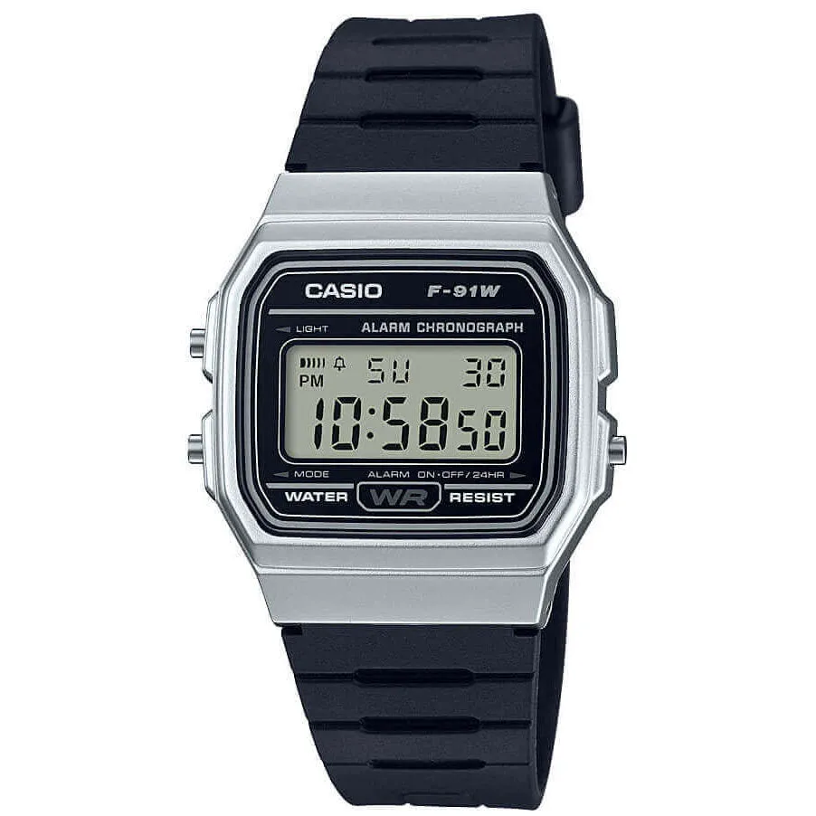 Casio Vintage Unisex Black Watch F-91WM-7AEF