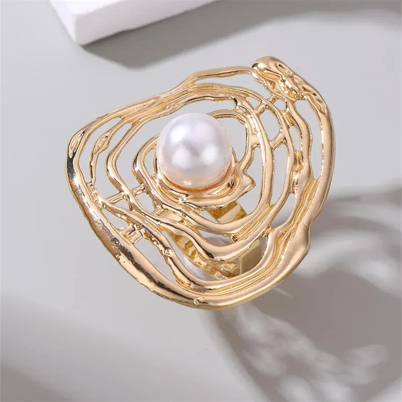 Casual Sweet Simple Style Geometric Alloy Women's Rings