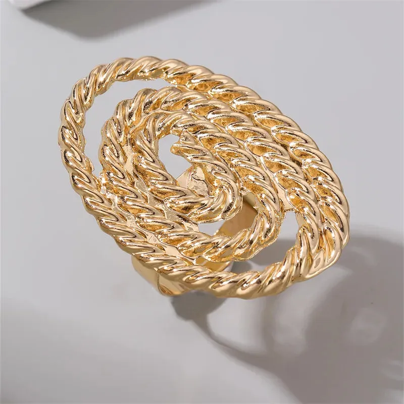 Casual Sweet Simple Style Geometric Alloy Women's Rings