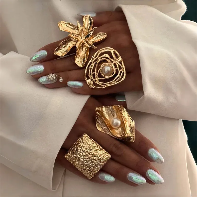 Casual Sweet Simple Style Geometric Alloy Women's Rings