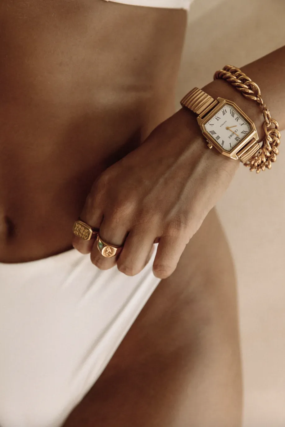 CENDRE DILLION WATCH - GOLD/WHITE