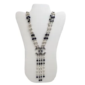 Chanel Pearl And Navy Crystals 2019 Necklace