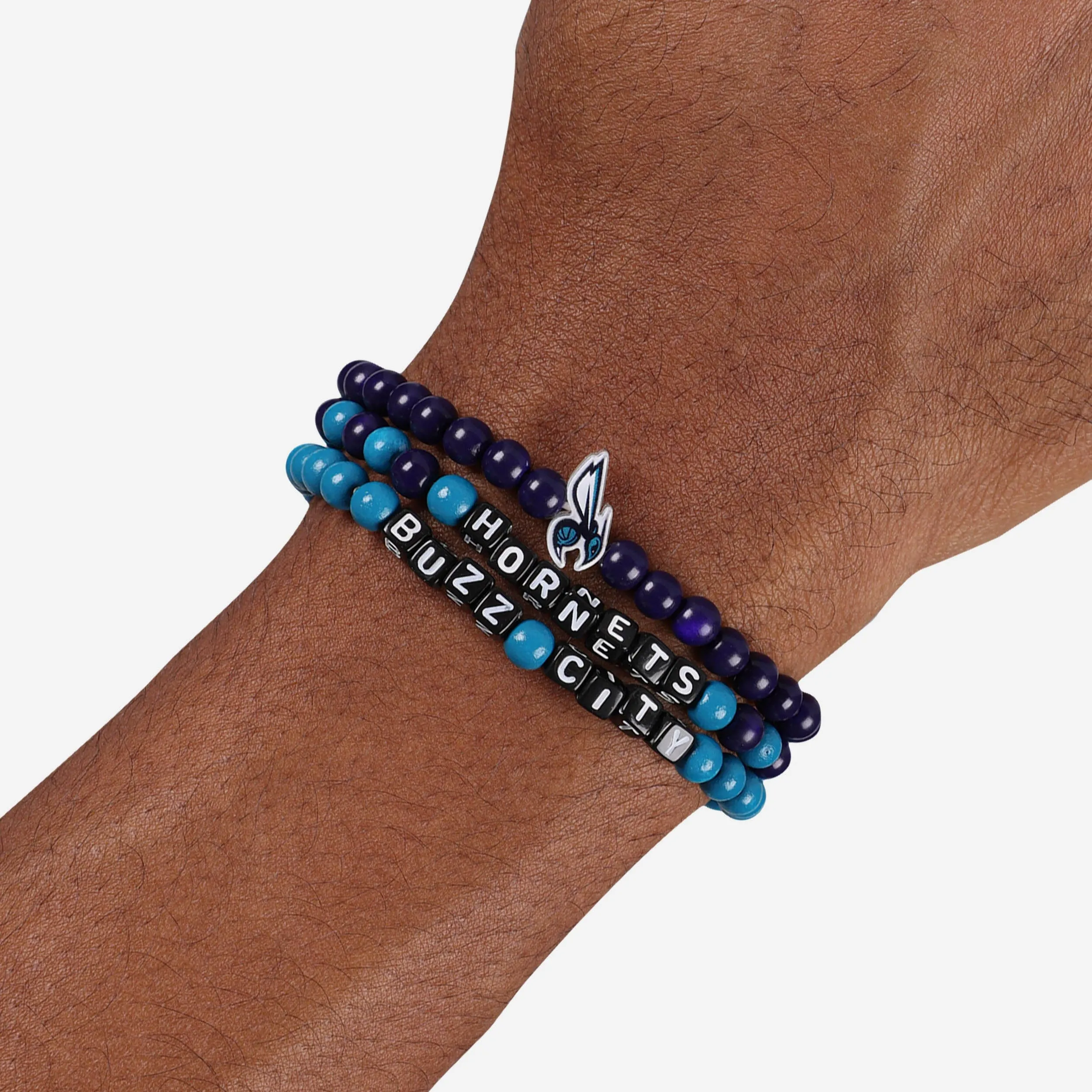 Charlotte Hornets 3 Pack Beaded Friendship Bracelet