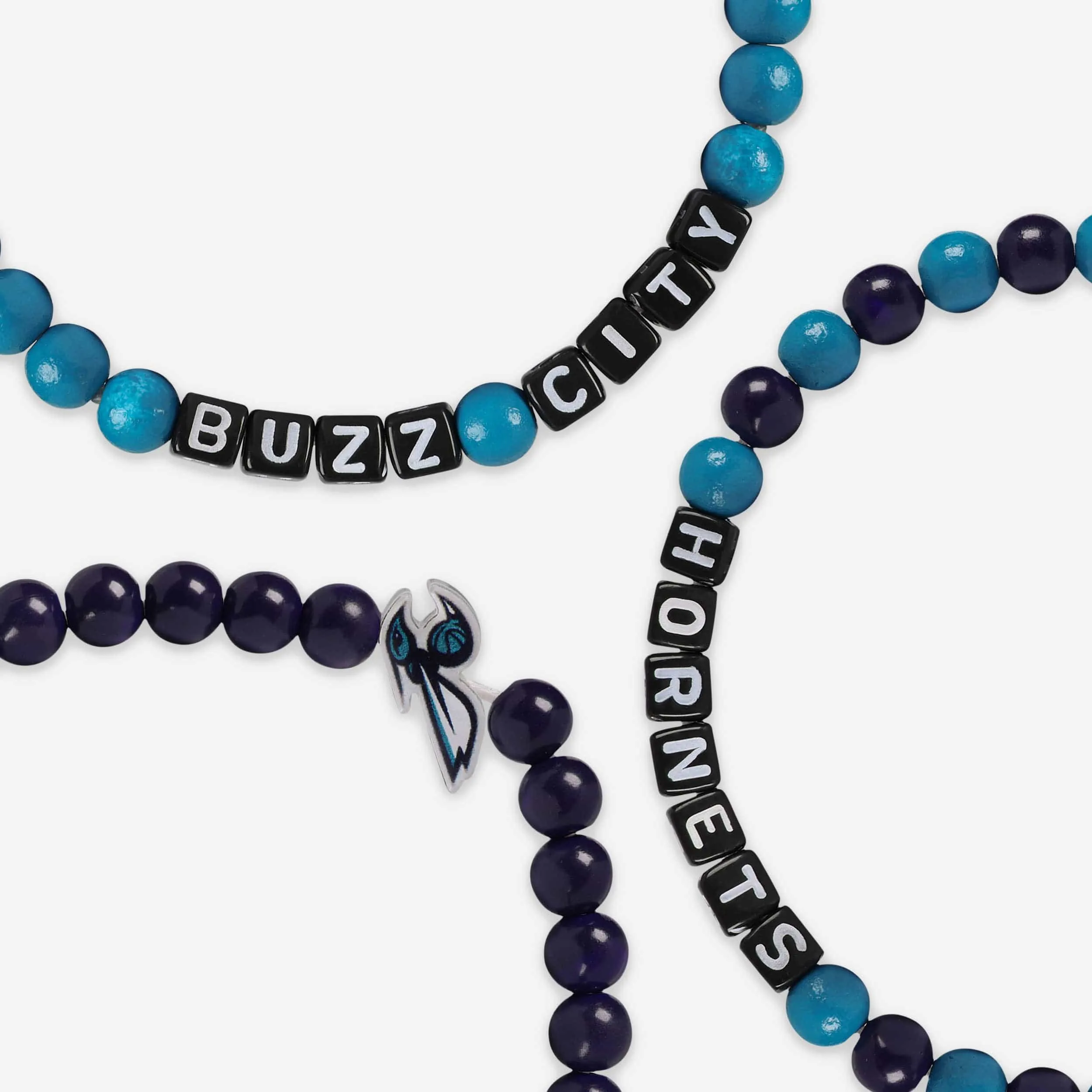 Charlotte Hornets 3 Pack Beaded Friendship Bracelet