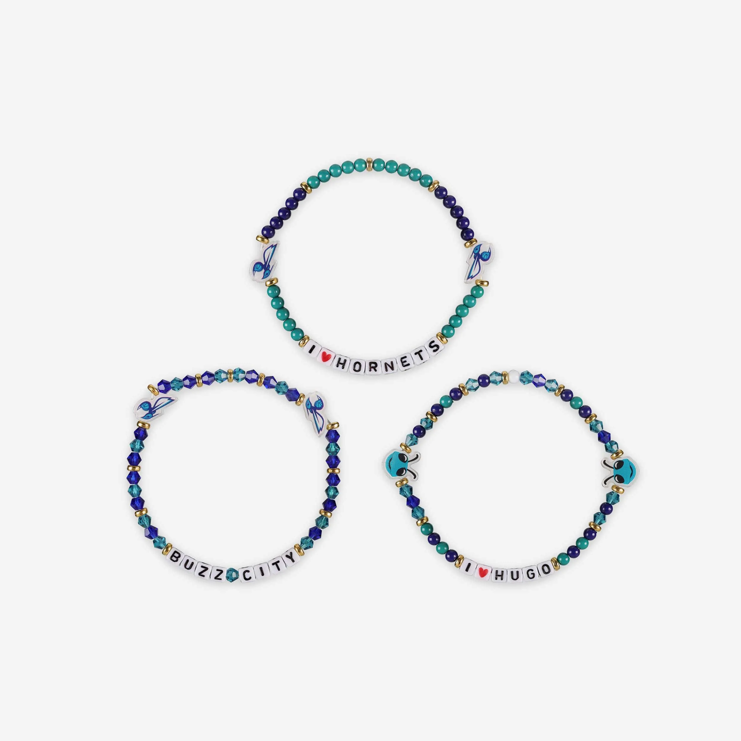 Charlotte Hornets 3 Pack Friendship Bracelet