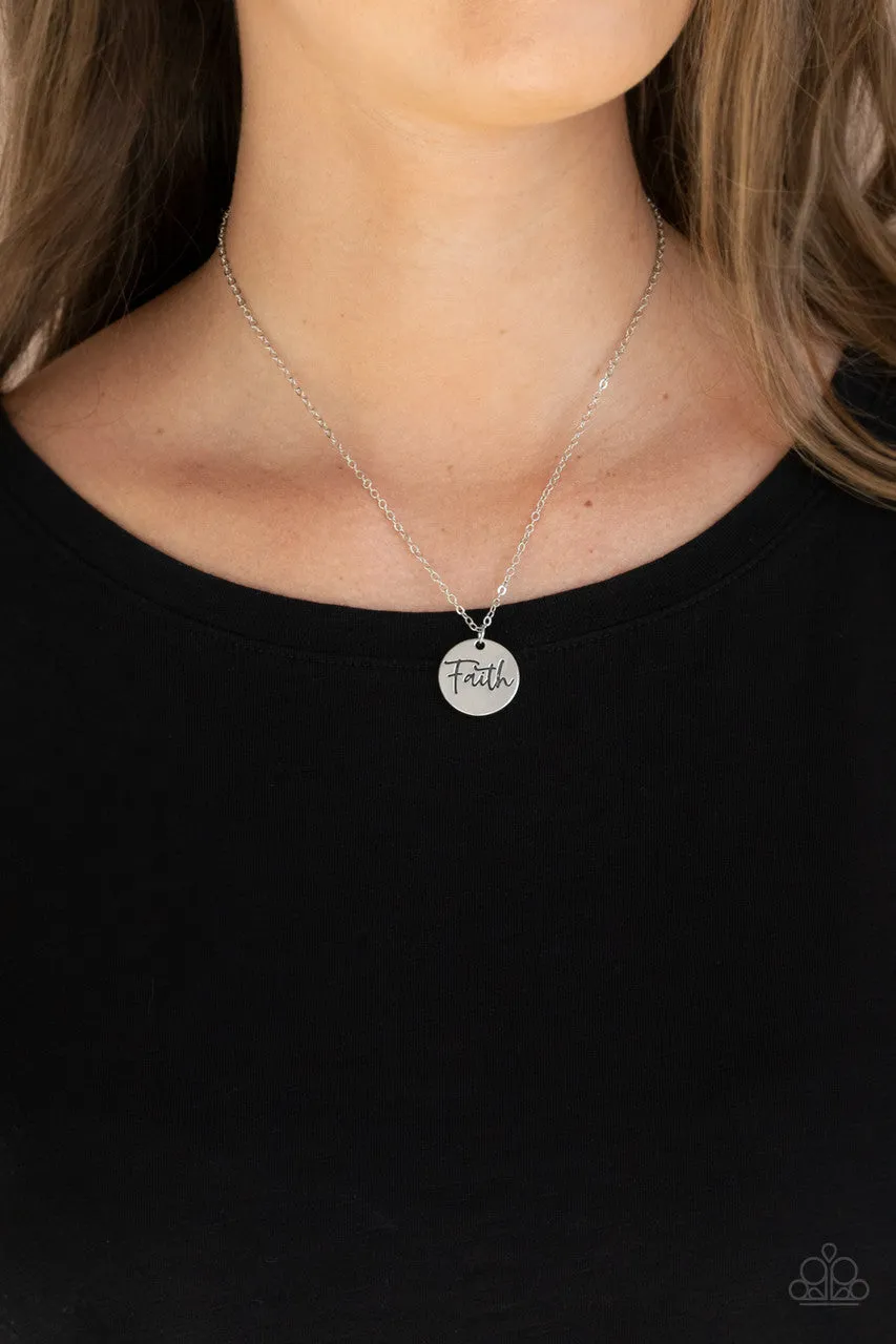 Choose Faith Silver Paparazzi Necklace